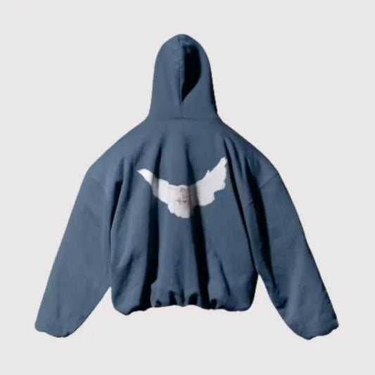 Yeezy Gap Logo Engineered by Balenciaga Dove Hoodie Blue Dark