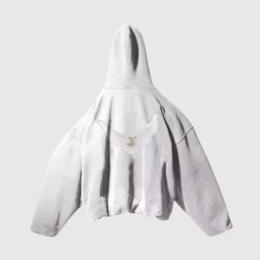 Yeezy Gap Logo Engineered by Balenciaga Dove White Hoodie